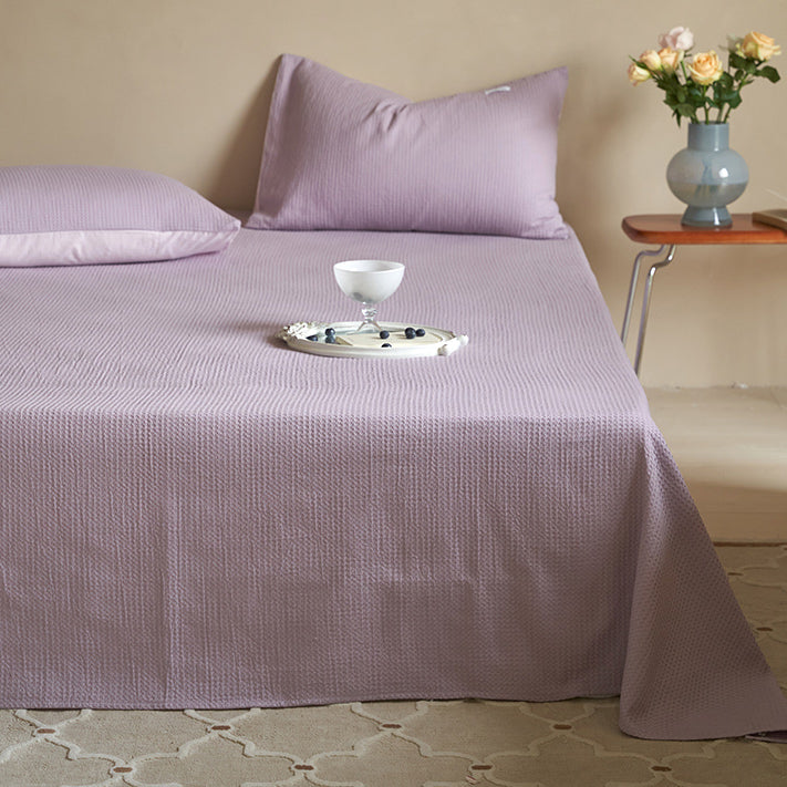 8color waffle cotton mattress sheets