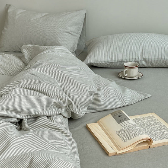 8color pale stripe bedlinen set