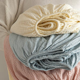 8color waffle cotton mattress sheets
