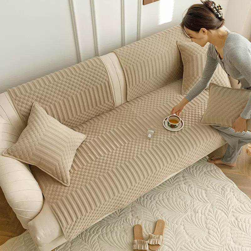 7color embossed pattern sofa cover