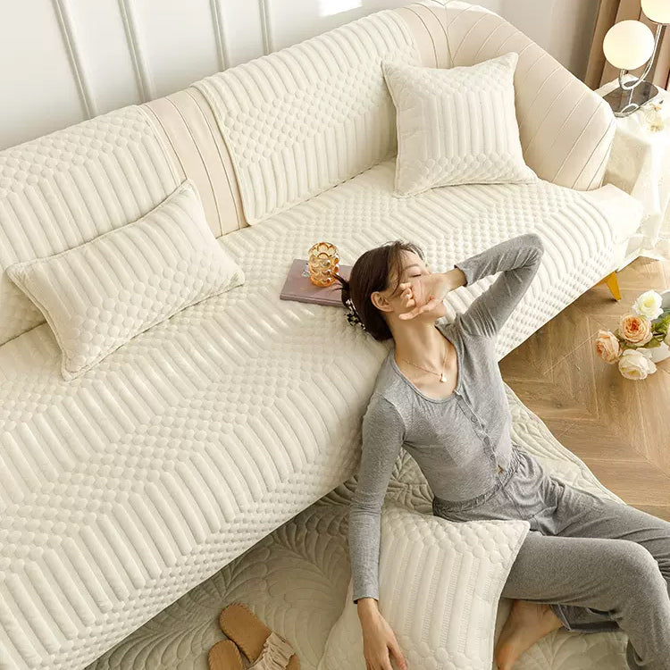 7color embossed pattern sofa cover