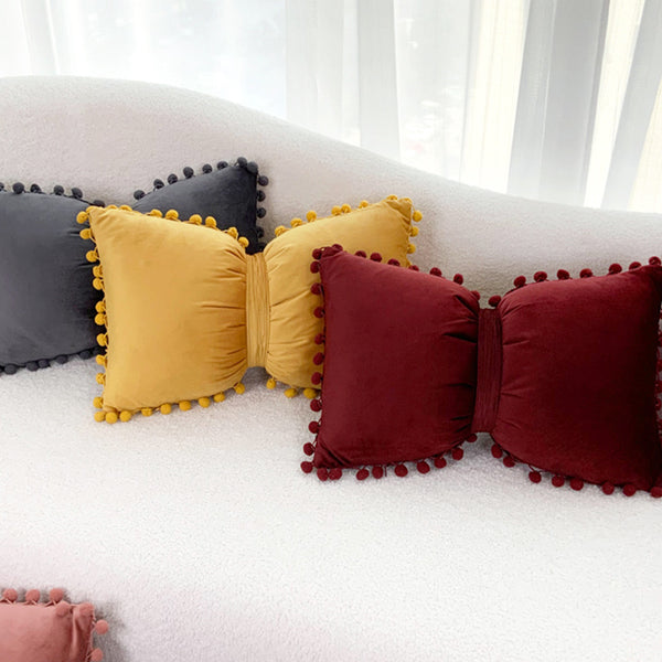 11color velvet ribbon cushion