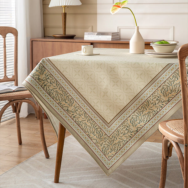 leaves art logo table cloth