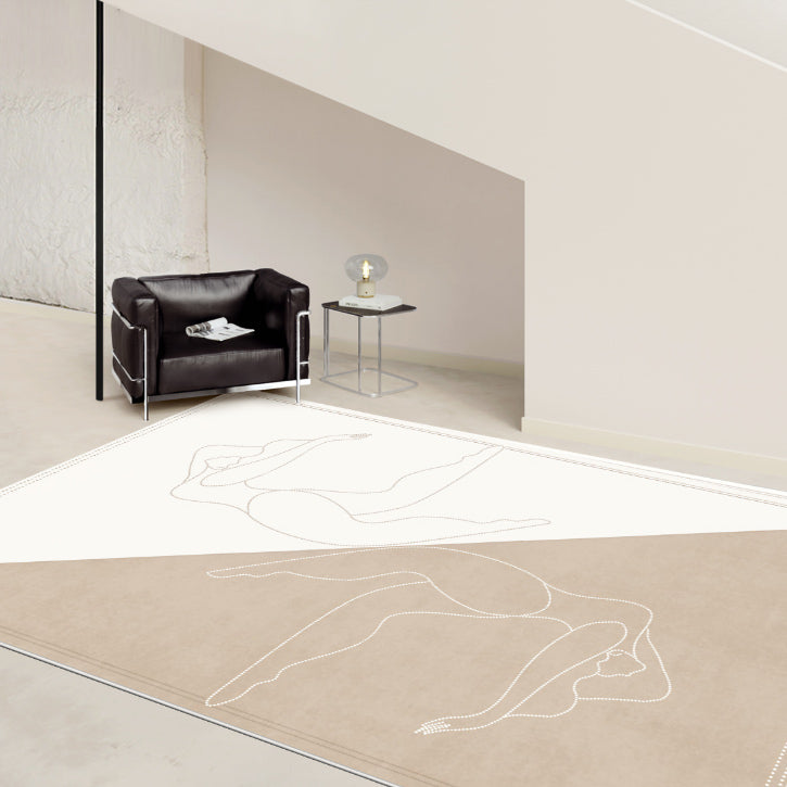 4design modern art square carpet