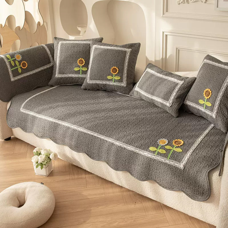 6color sunflower patch sofa cover