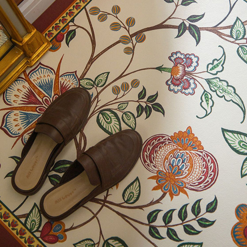 4design retro flower kitchen mat