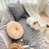4color cable pattern cushion