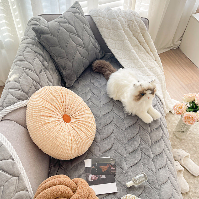 4color cable pattern cushion