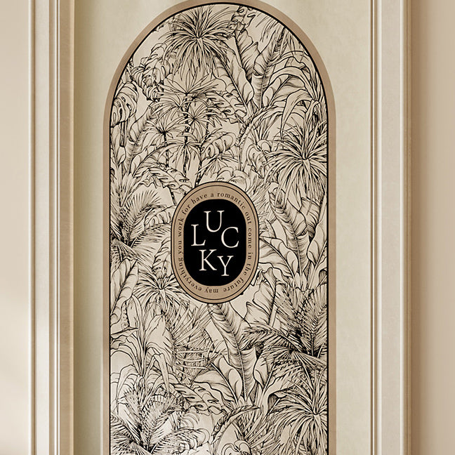 lucky logo luxury curtain