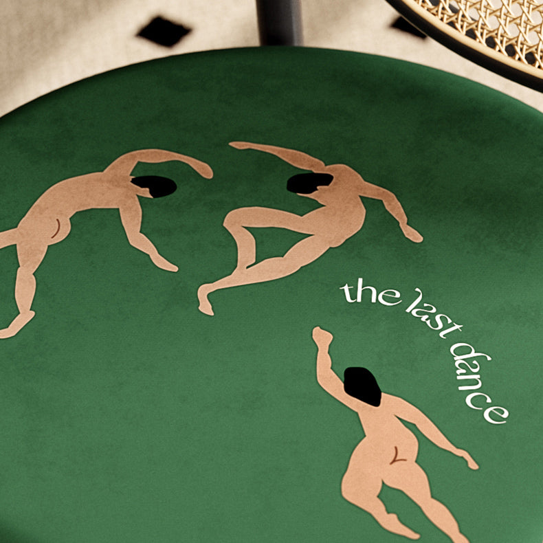 the last dance round cushion