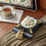 2design navy retro flower tissue case