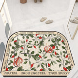 4design flower mini door mat