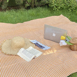 natural gingham check picnic cloth