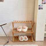 3size wood shoes rack
