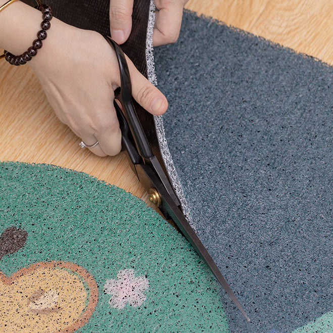 painting art flower door mat