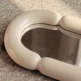 2color oval ceramic mirror