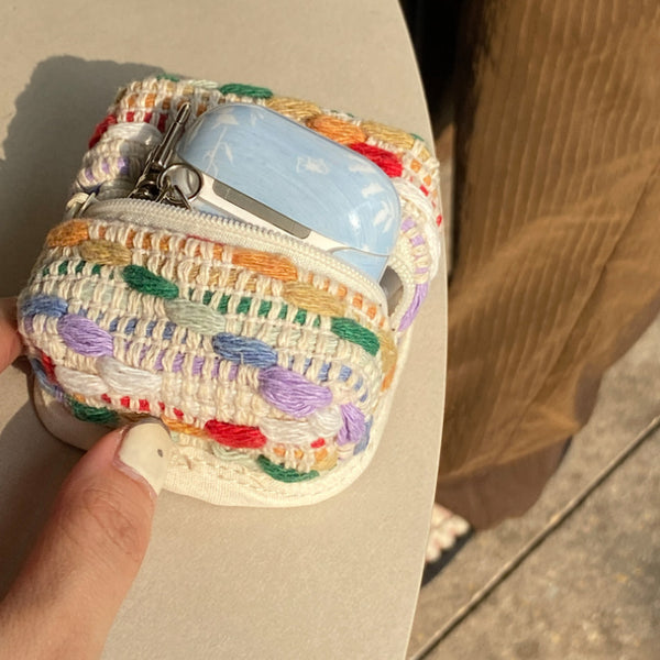 mix knit Airpods case bag