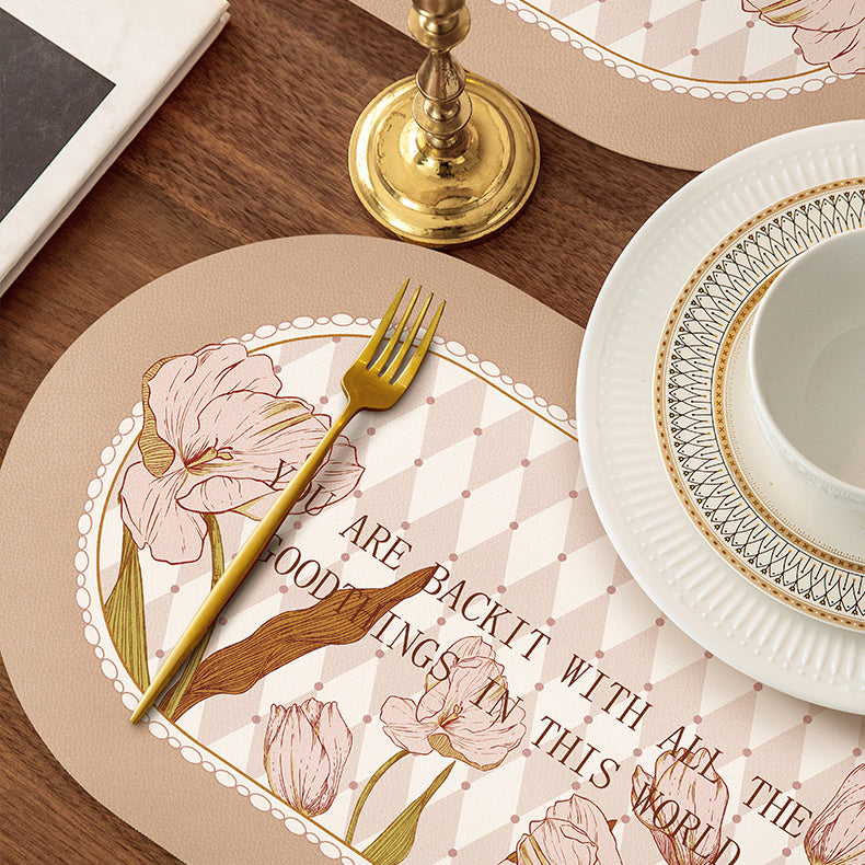 pink tuilp everthing place mat