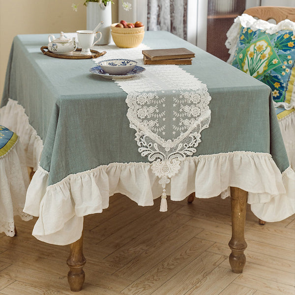 retro flower lace table runner