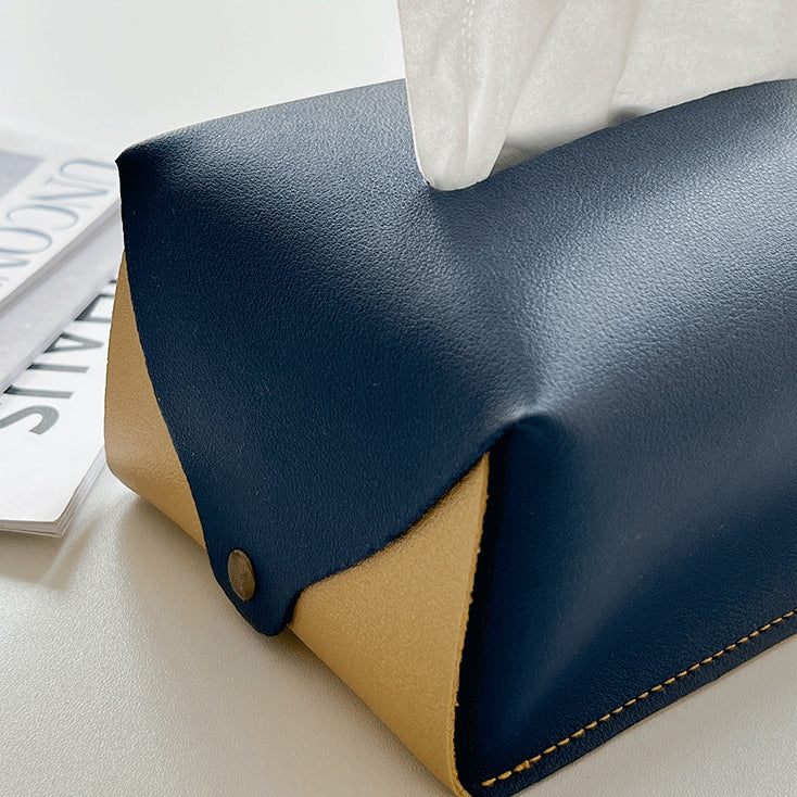 5color leather bag tissue case