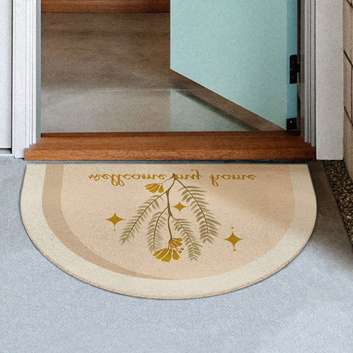 5design logo semicircle mini door mat