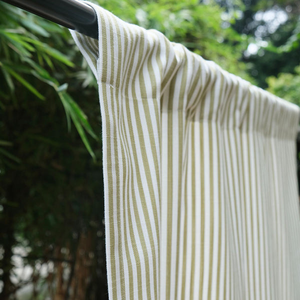 striped lace frill curtain