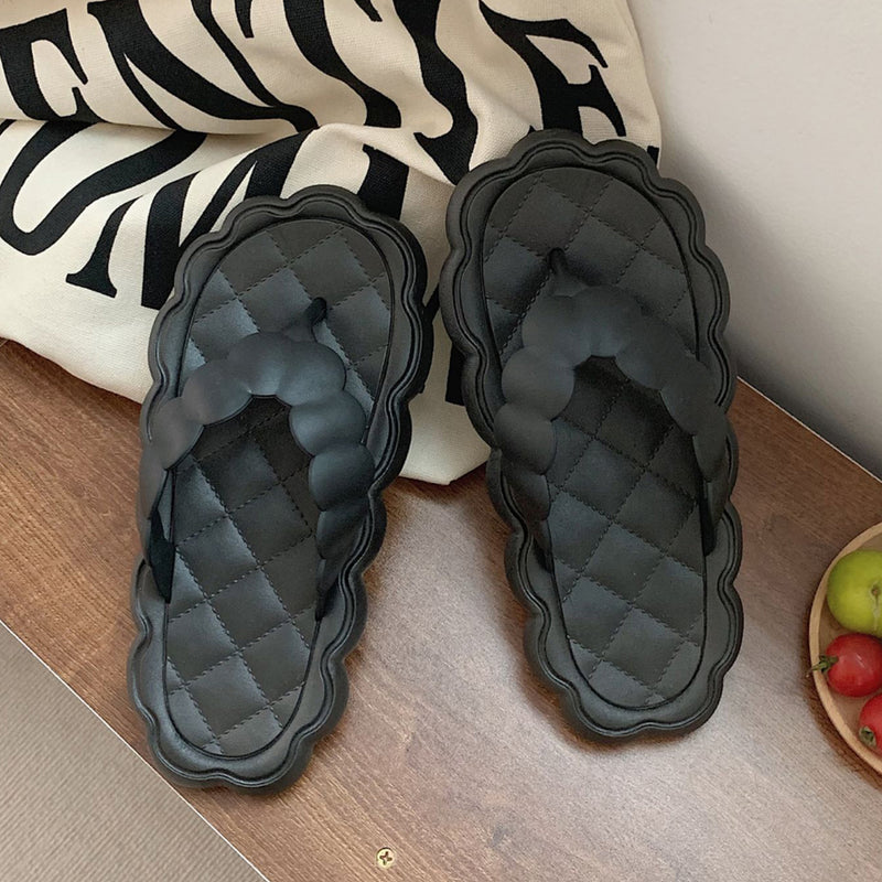 3color scallop rubber roomshoes