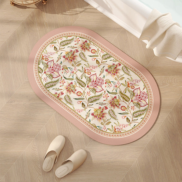 pink like a dream flower bath mat