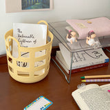 3size simple yellow basket