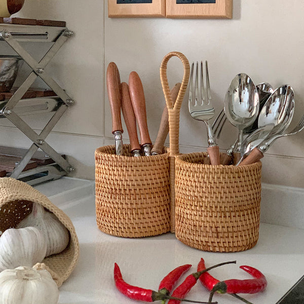 rattan handbag basket