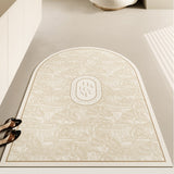 beige elegance logo door mat