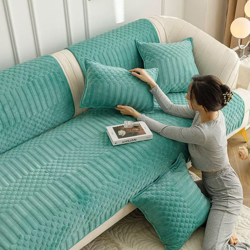 7color embossed pattern sofa cover