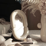 2color oval ceramic mirror