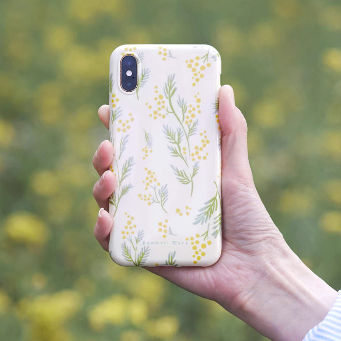 yellow mimosa iPhone case