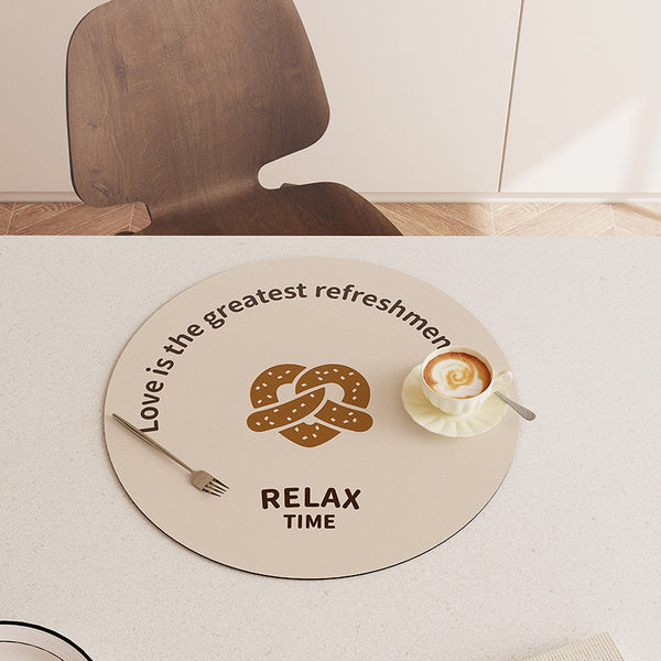 5design relax time round place mat