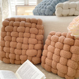 6color boa knit square cushion