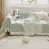 4color two tone line sofa cover