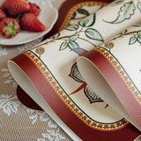 dark red vintage flower place mat