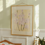 purple gladiolus poster & frame SET
