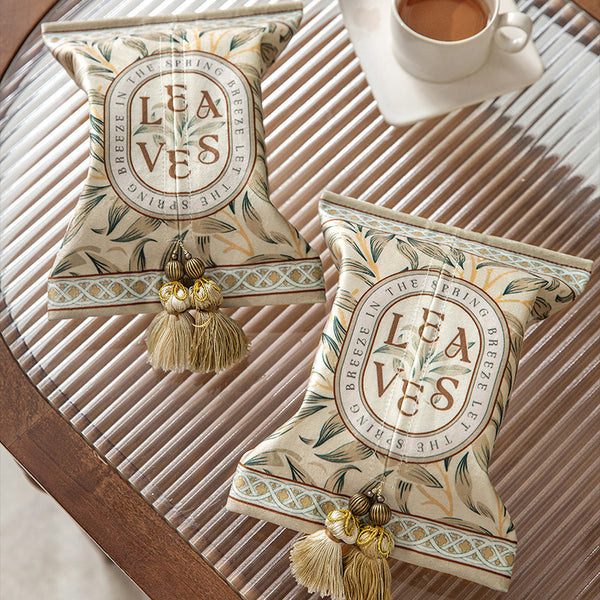 leaves art logo tissue case