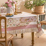 2design pink lovely tulip table cloth