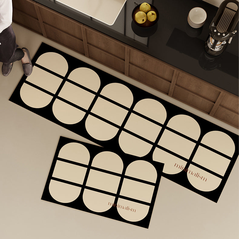 minimalism retro kitchen mat
