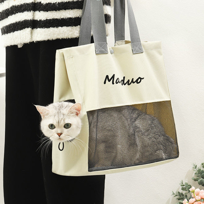 2color open face mesh bag