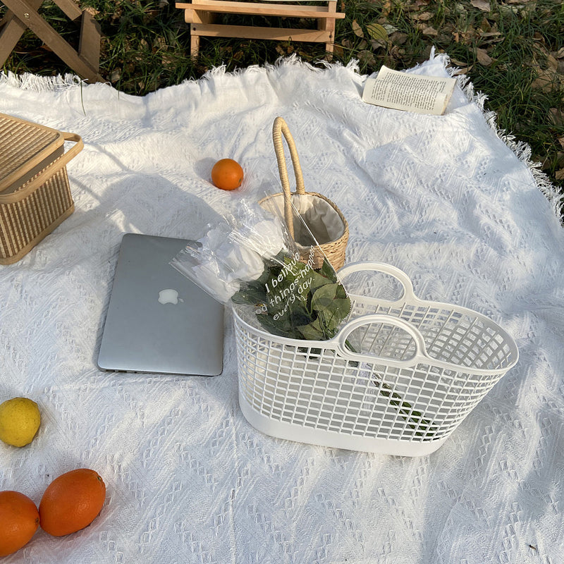 2color ribbon tile picnic cloth