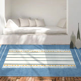 8design blue & green square carpet