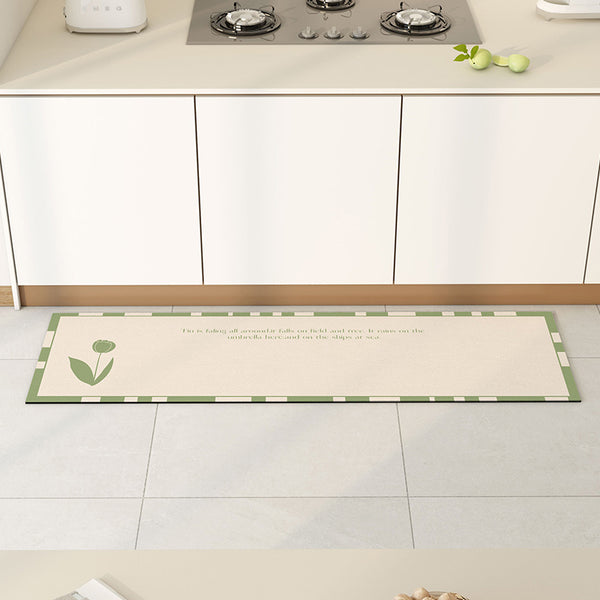 2color tulip waterproof kitchen mat