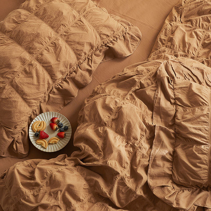 5color frill gather bedlinen set