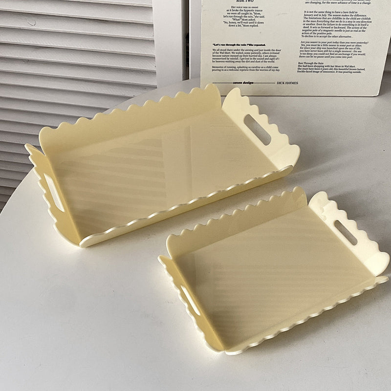 2size cream acrylic tray