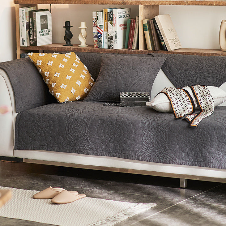 4color dark quilt sofa cover