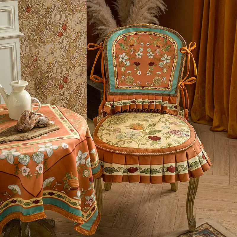 bright floral chair cover & cushion